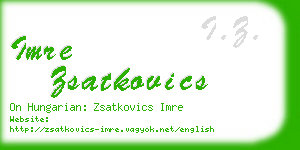 imre zsatkovics business card